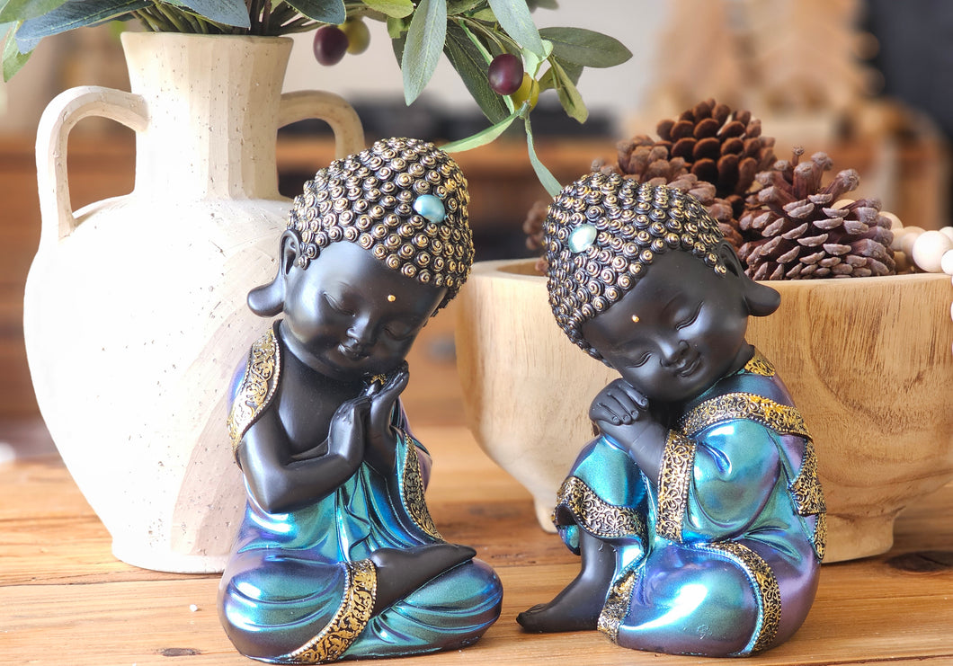 NEW Set of 2 Resting Buddha's